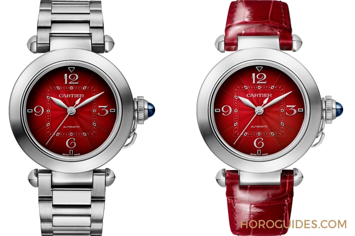 CARTIER - PASHA DE CARTIER - 新春賀歲,單次發行!Pasha de Cartier腕錶經典紅、香檳金面盤限定上市