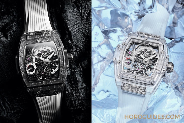 HUBLOT - SPIRIT OF BIG BANG - 645.JX.5120.RT - 直搗靈魂的爆炸性美學|Hublot Spirit Of Big Bang 陀飛輪5日鍊腕錶-白色碳纖維款、藍寶石款