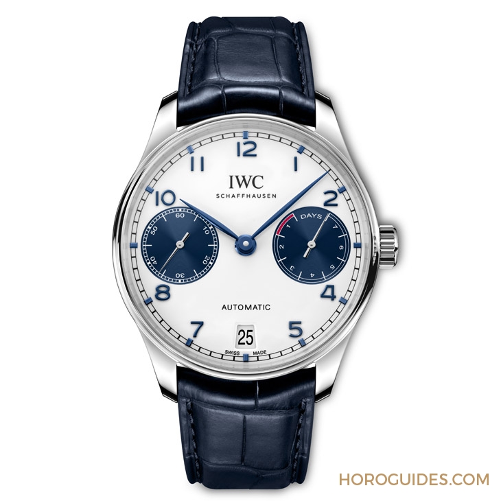 IWC - PORTUGIESER - IW500715 - IWC葡萄牙七日鍊、計時碼錶以藍白撞色熊貓面同步亮相