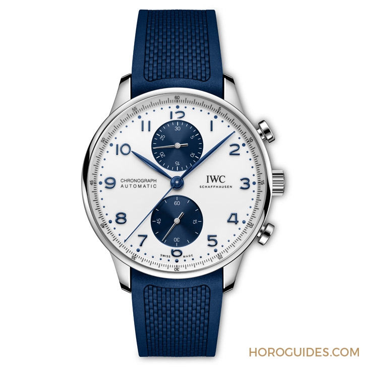 IWC - PORTUGIESER - IW500715 - IWC葡萄牙七日鍊、計時碼錶以藍白撞色熊貓面同步亮相