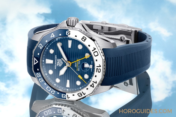 TAG HEUER - AQUARACER - WBP2010.BA0632 - 藍白陶瓷圈！TAG Heuer Aquaracer Professional 300 GMT兩地時間腕錶