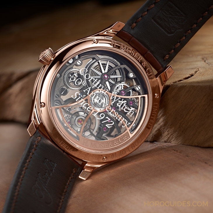 賀高登鐘錶50週年!H. Moser & Cie.勇創者圓柱陀飛輪鏤空紀念腕錶限量發行