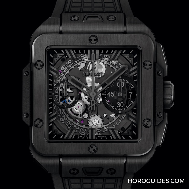 HUBLOT - SQUARE BANG - 821.OM.0180.RX - 高階運動方錶這樣搭,怎一個瀟灑了得|Hublot Square Bang Unico計時碼錶