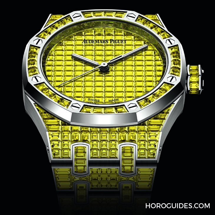 AUDEMARS PIGUET - ROYAL OAK - 15554BC.EE.1274BC.01 - 10種寶石上陣!款款都是主角|愛彼皇家橡樹系列自動上鍊腕錶白金款