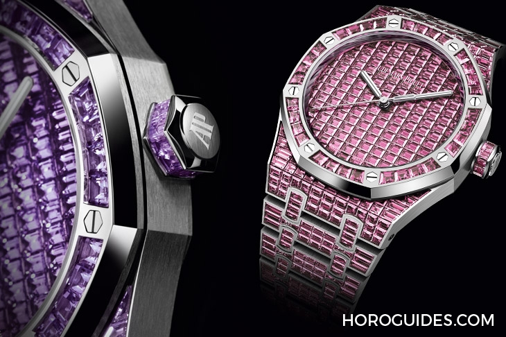 AUDEMARS PIGUET - ROYAL OAK - 15554BC.EE.1274BC.01 - 10種寶石上陣!款款都是主角|愛彼皇家橡樹系列自動上鍊腕錶白金款
