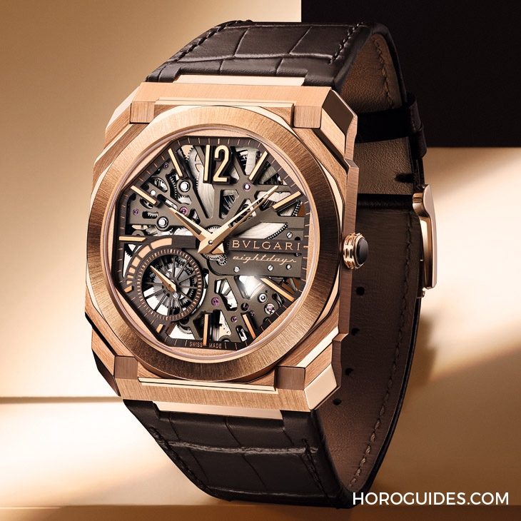 BVLGARI - OCTO - 103667 - 金燦纖薄，瀟灑展現長動力｜BVLGARI Octo Finissimo鏤空8日鍊腕錶