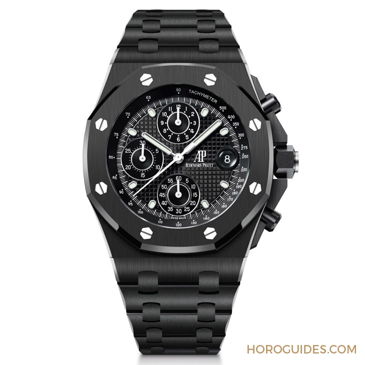 AUDEMARS PIGUET - ROYAL OAK OFFSHORE - 26420CE.OO.A127CR.01 - 愛彼皇家橡樹離岸型自動上鍊計時碼錶首見黑陶瓷鍊帶款、祭出黃金結合黑陶瓷的對比美