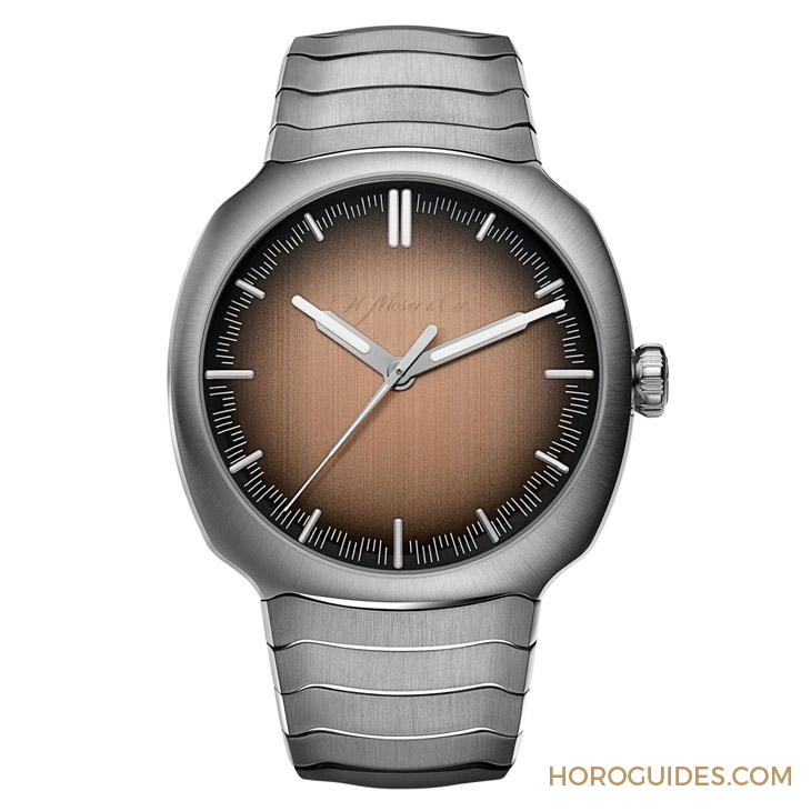 H. MOSER & CIE - STREAMLINER - 6200-1207 - 煙燻銀鮭色!鮭魚面的別樣風味,亨利慕時疾速者大三針腕錶新色亮相