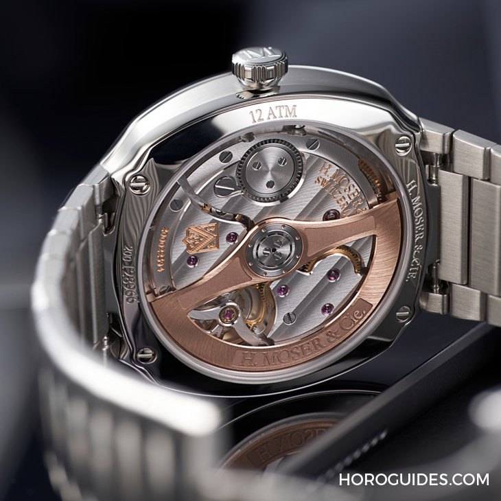 H. MOSER & CIE - STREAMLINER - 6200-1207 - 煙燻銀鮭色!鮭魚面的別樣風味,亨利慕時疾速者大三針腕錶新色亮相