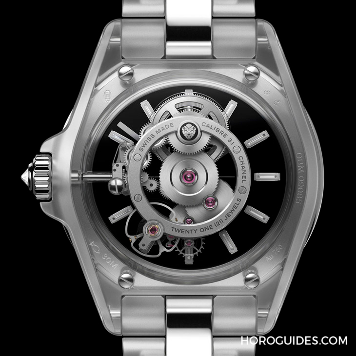 CHANEL - J12 - H7953 - 一眼看穿時間運行的秘密|CHANEL Caliber 3.1自製機芯的透視美學