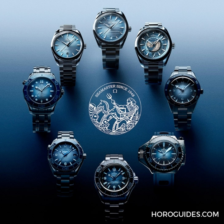 OMEGA - SEAMASTER - 215.30.46.21.03.002 - OMEGA海馬系列75週年，夏日藍面11員全新報到！色調深淺絕妙對應防水深度
