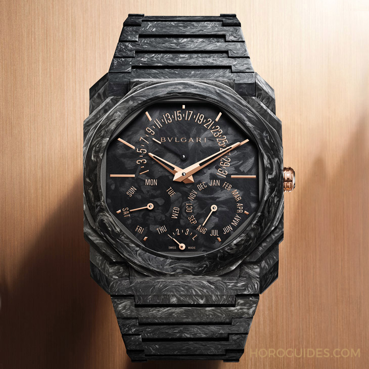 BVLGARI - OCTO - 103778 - GWD 2023速報｜BVLGARI以鍛造碳與玫瑰金全新演繹Octo Finissimo超薄萬年曆、超薄自動腕錶