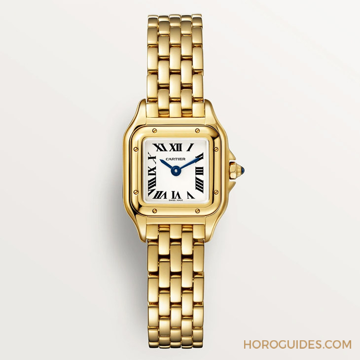 CARTIER - PANTHERE DE CARTIER - WGPN0007 - 不只杜娃黎波天天戴，她們都愛這只金色小方錶 ｜Cartier Panthère腕錶