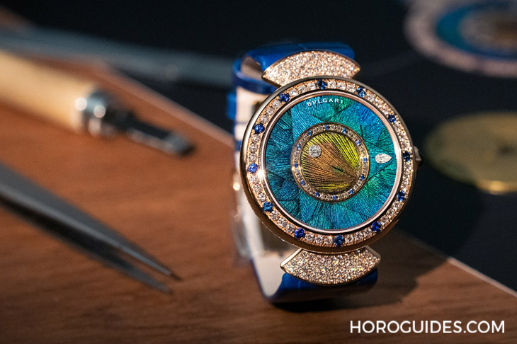 BVLGARI - 細工鑲嵌裝點華麗羽扇|BVLGARI Divas’ Dream Peacock孔雀腕錶