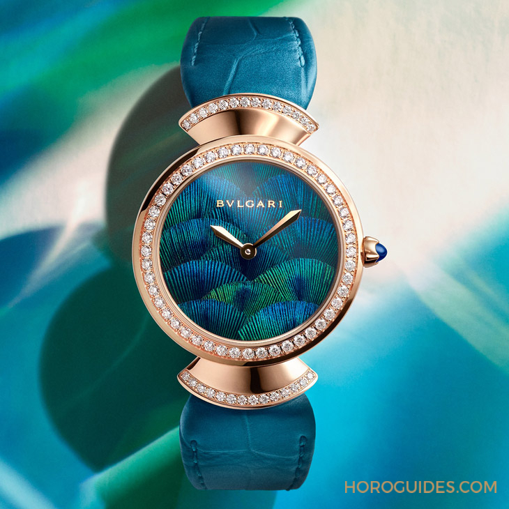 BVLGARI - 細工鑲嵌裝點華麗羽扇|BVLGARI Divas’ Dream Peacock孔雀腕錶