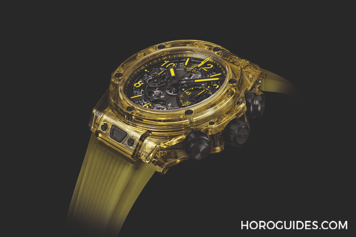 HUBLOT - BIG BANG - 441.JY.4909.RT - 鮮亮奪目,Hublot Big Bang Unico黃色藍寶石腕錶