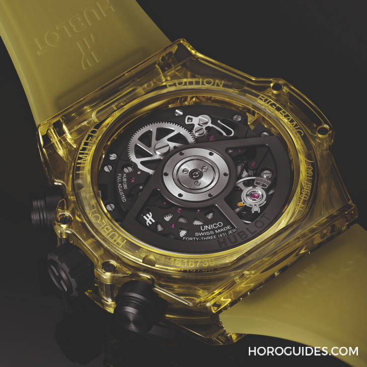 HUBLOT - BIG BANG - 441.JY.4909.RT - 鮮亮奪目,Hublot Big Bang Unico黃色藍寶石腕錶