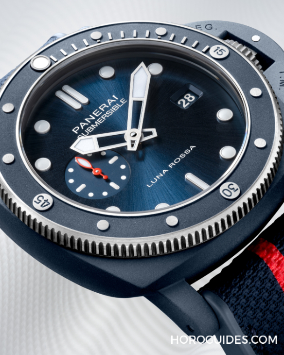 PANERAI - SUBMERSIBLE - PAM01466 - Panerai全新專利材質Ti-Ceramitech鈦金屬陶瓷初登場|Submersible QuarantaQuattro Luna Rossa腕錶-PAM01466、PAM01543