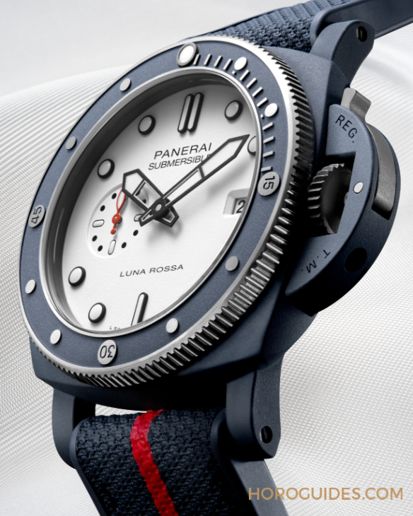 PANERAI - SUBMERSIBLE - PAM01466 - Panerai全新專利材質Ti-Ceramitech鈦金屬陶瓷初登場|Submersible QuarantaQuattro Luna Rossa腕錶-PAM01466、PAM01543