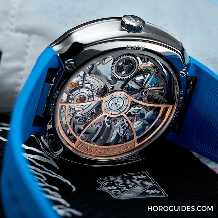 H. MOSER & CIE - STREAMLINER - 6811-1200 - 展現疾速行動力的聯名宣言:H. Moser & Cie.疾速者圓柱陀飛輪鏤空腕錶Alpine限量版