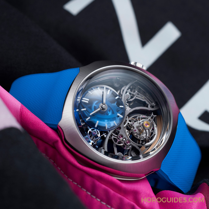 H. MOSER & CIE - STREAMLINER - 6811-1200 - 展現疾速行動力的聯名宣言:H. Moser & Cie.疾速者圓柱陀飛輪鏤空腕錶Alpine限量版