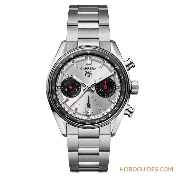 TAG HEUER - CARRERA - CBS2216.BA0041 - 盤點TAG Heuer新一代39毫米Carrera Glassbox錶殼2024年新作|熊貓面精鋼鍊帶計時腕錶、Skipper帆船計時玫瑰金腕錶