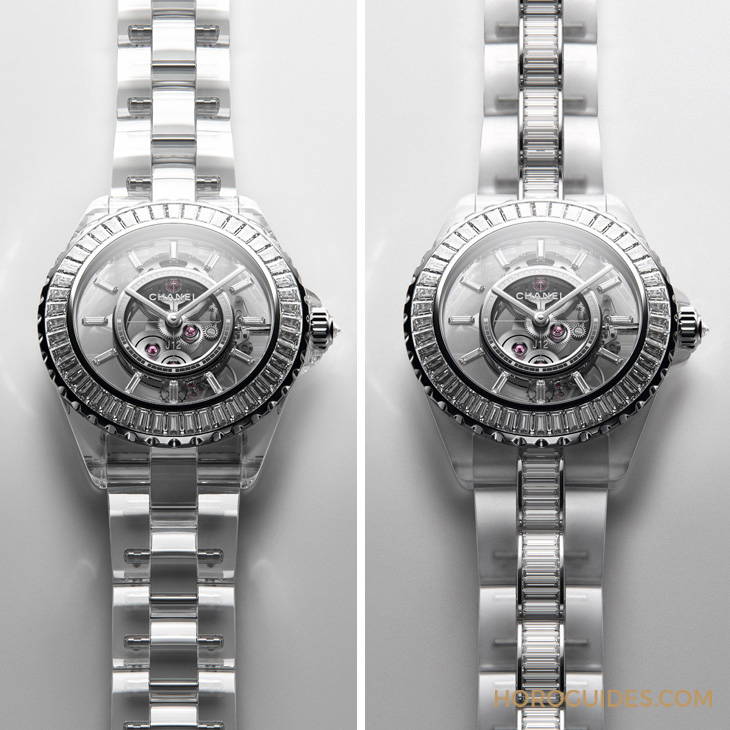 CHANEL - J12 - H9868 - 就只是可愛？CHANEL打造世上第一只粉紅藍寶石水晶鍊帶錶J12 X-RAY粉紅腕錶，展現粉紅色的多變魅力
