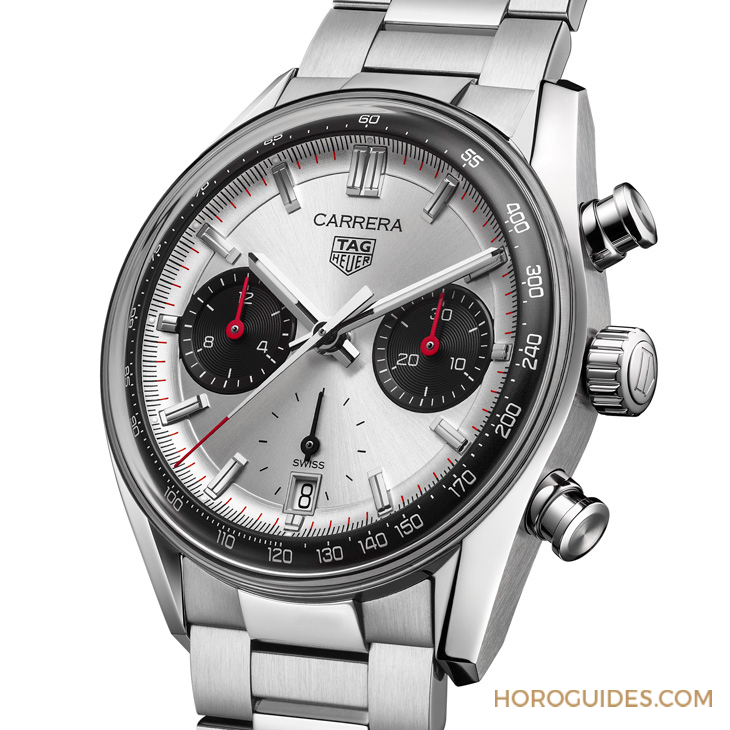 TAG HEUER - CARRERA - CBS2216.BA0041 - 盤點TAG Heuer新一代39毫米Carrera Glassbox錶殼2024年新作|熊貓面精鋼鍊帶計時腕錶、Skipper帆船計時玫瑰金腕錶