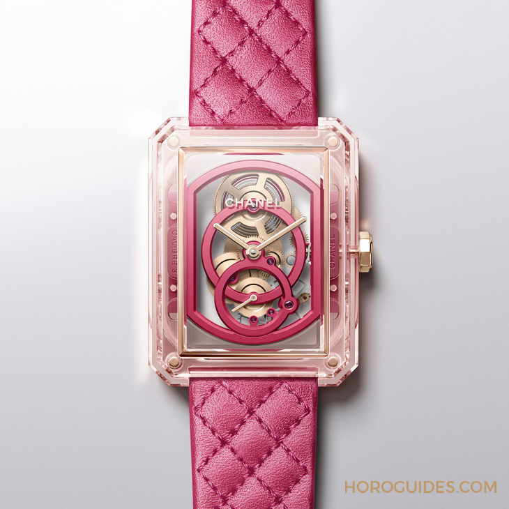 CHANEL - BOY·FRIEND - H9959 - Pink Edition!CHANEL Boy∙Friend經典之作摩登變身,挑戰粉紅色調藍寶石水晶錶殼與機芯