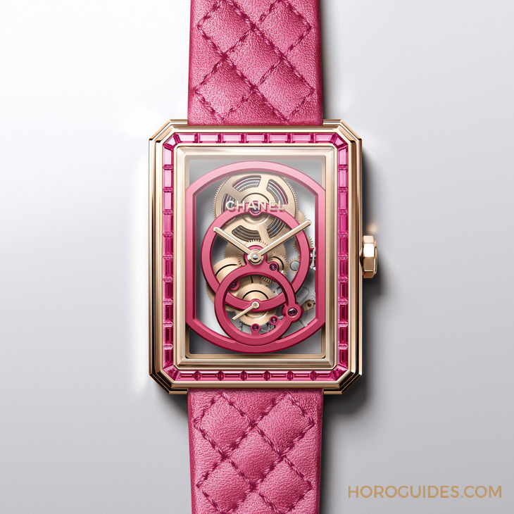 CHANEL - BOY·FRIEND - H9959 - Pink Edition!CHANEL Boy∙Friend經典之作摩登變身,挑戰粉紅色調藍寶石水晶錶殼與機芯