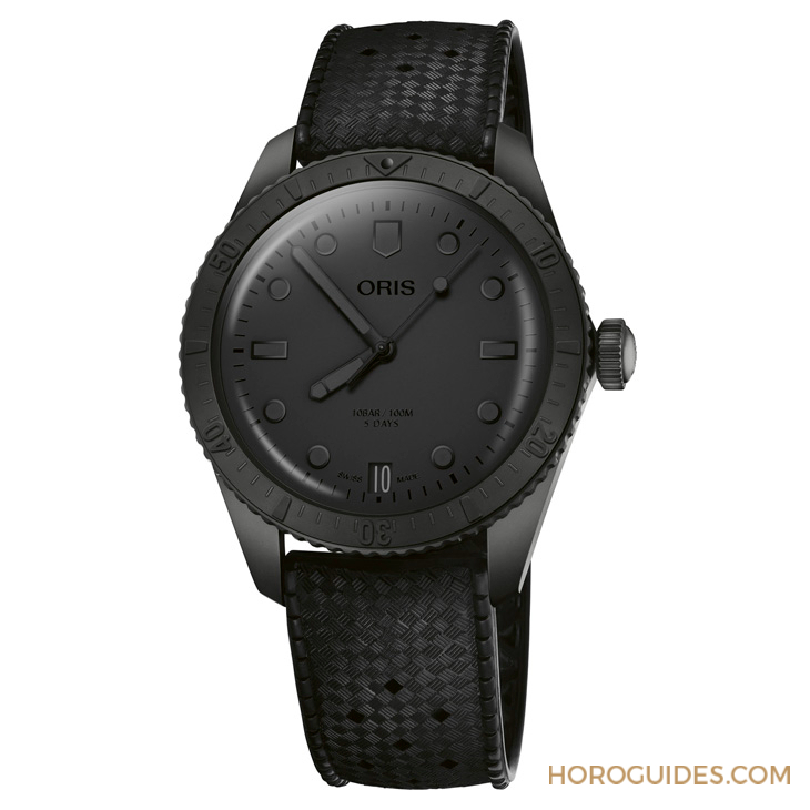 ORIS - AQUIS - 01 400 7794 4784-Set - Oris歷來首只全黑版腕錶:Divers Sixty-Five腕錶2024 Hölstein限量特別版