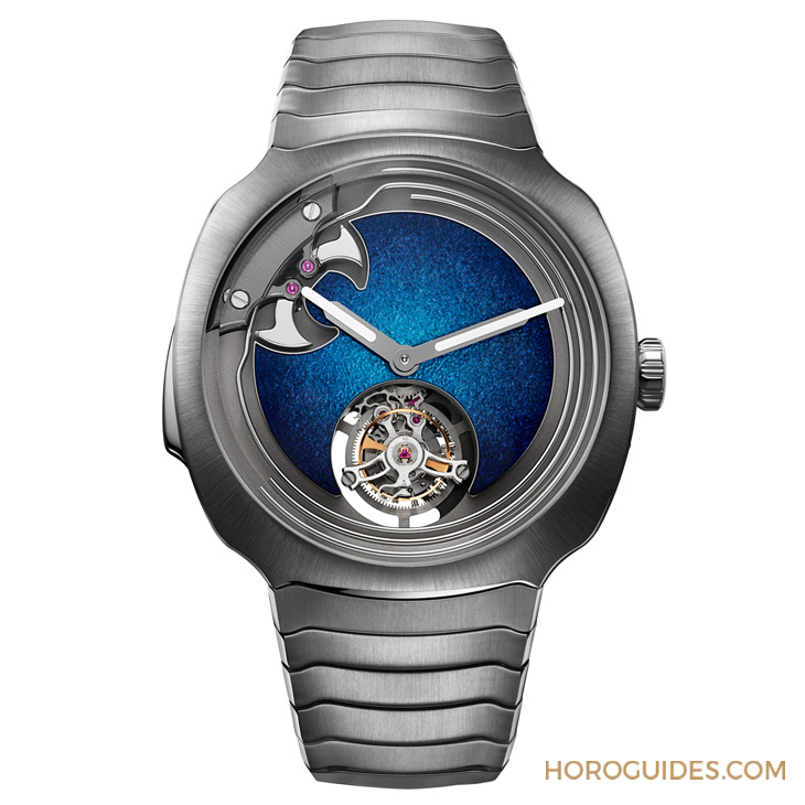 H. MOSER & CIE - STREAMLINER - 6905-1200 - 大明火琺瑯煙燻面加身，亨利慕時三問疾速者三問報時陀飛輪藍色琺瑯概念腕錶奪目登場