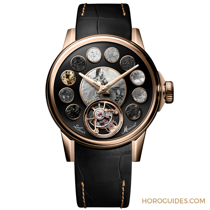 Louis Moinet - COSMIC ART - LM-135.50.V1 - 史上運用最多種隕石的腕錶現身SHH台北101頂級鐘錶概念店|Louis Moinet拾集隕石碎片的浪漫而來