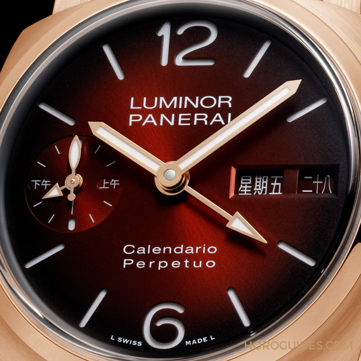 PANERAI - LUMINOR - PAM01688 - 義中混血風,一路發又發,Panerai Luminor 系列 44 毫米萬年曆紅金腕錶PAM01688喜慶賀年