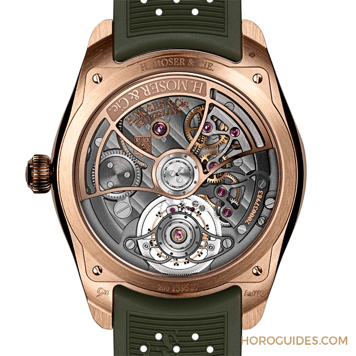 H. MOSER & CIE - PIONEER - 3805-0400 - 錶徑縮小,紅金加持,H. Moser & Cie.推出開拓者陀飛輪酒紅色腕錶