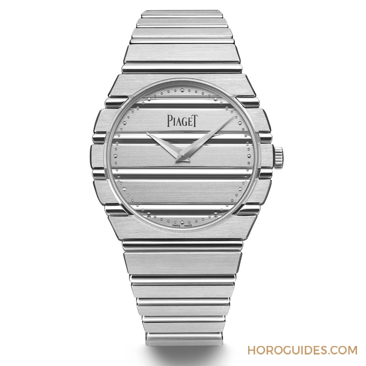 PIAGET - BLACK TIE - G0A50237 - 結合大膽輪廓與金質光影的復古魅力|PIAGET Polo 79腕錶白金版現身、梯形錶殼Sixtie腕錶初亮相