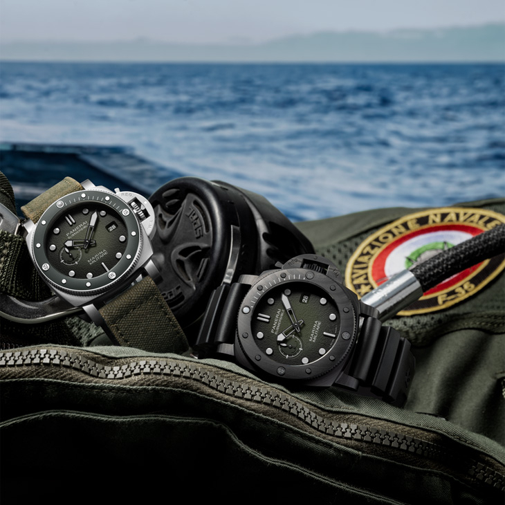PANERAI - SUBMERSIBLE - PAM01697 - 軍事本色，與義大利海軍航空隊同行｜PANERAI Submersible Marina Militare系列PAM01697、PAM01698