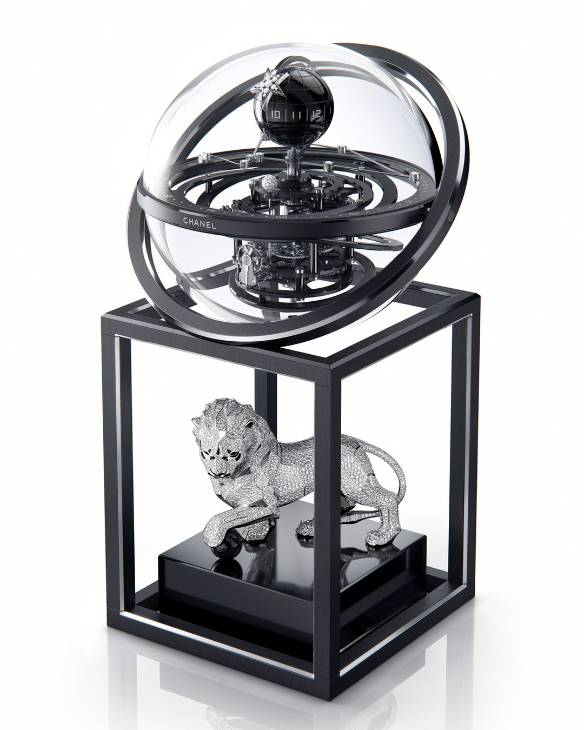 CHANEL - 高級鐘錶 - （Diamonds Astroclock座鐘） - 以獅形雕塑守護時間｜CHANEL The Lion of Mademoiselle系列時計