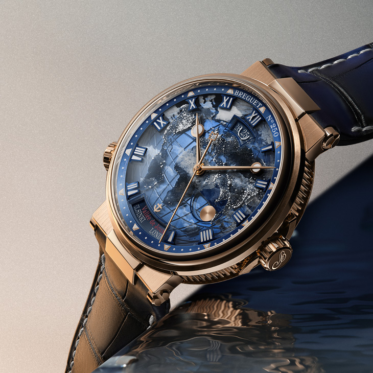 BREGUET - MARINE - 5555BH/YS/9WV - 俯瞰夜裡燈火：寶璣250周年紀念腕錶第五章， Marine Hora Mundi 5555腕錶