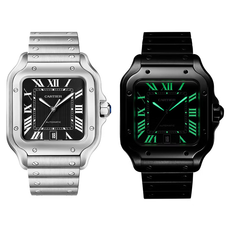 CARTIER - SANTOS DE CARITER - WSSA0089 - 微噴砂鈦金屬錶殼、導入夜光效果｜Santos de Cartier大型款2025年新作