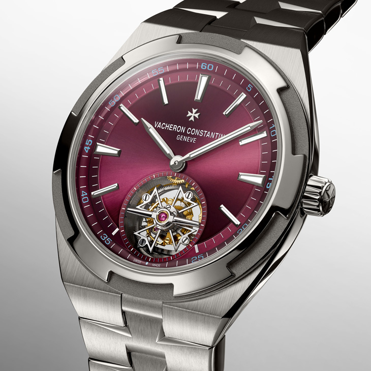 VACHERON CONSTANTIN - OVERSEAS - 6000V/210T-H179 - 鈦金屬深紅面，Vacheron Constantin Overseas陀飛輪腕錶新作