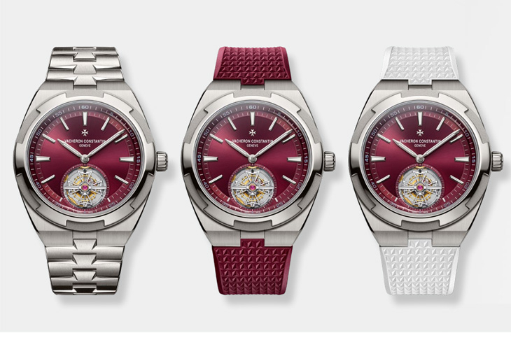 VACHERON CONSTANTIN - OVERSEAS - 6000V/210T-H179 - 鈦金屬深紅面，Vacheron Constantin Overseas陀飛輪腕錶新作