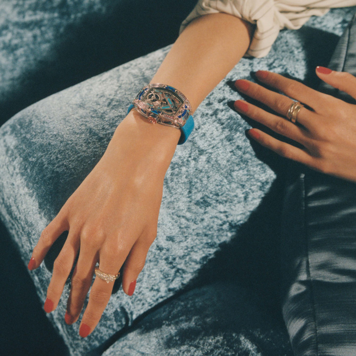 RICHARD MILLE - WOMEN - RM HJ-02 - 動態彩虹流光乍現，珠寶與機械的極致結合｜RICHARD MILLE RM HJ-02自動上鍊陀飛輪鏤空腕錶 