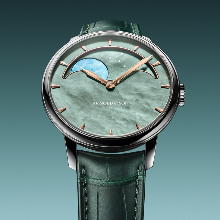 ARNOLD & Son - PERPETUAL MOON - 1GLBS.M03A.C263S - 藍月、金月與紅月，Arnold & Son月相腕錶Colours of the Moon限量版捕捉月色變化