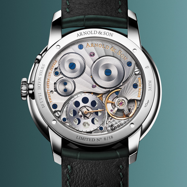 ARNOLD & Son - PERPETUAL MOON - 1GLBS.M03A.C263S - 藍月、金月與紅月，Arnold & Son月相腕錶Colours of the Moon限量版捕捉月色變化