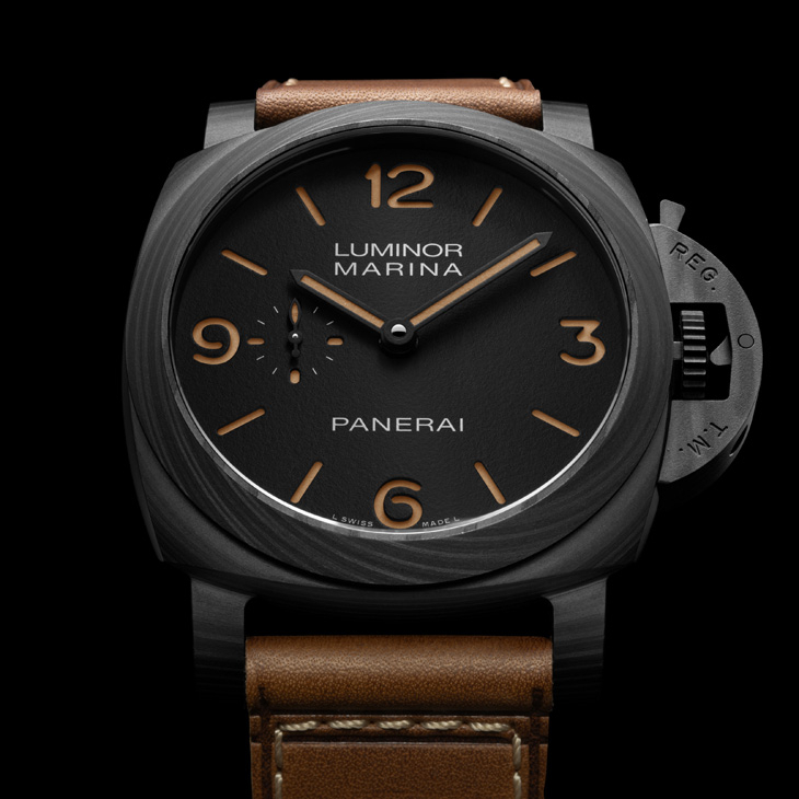 PANERAI - LUMINOR MARINA - PAM01707 - Carbotech入列！PANERAI Luminor Marina PAM01707以高科技碳纖維演繹經典輪廓