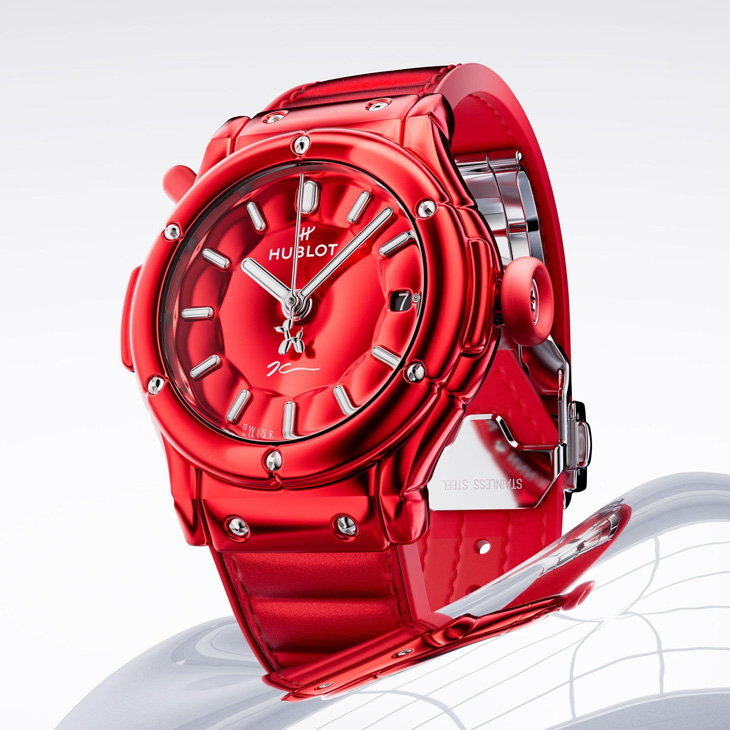 HUBLOT - CLASSIC FUSION - 542.UB.5170.NR.JKN26 - 來看！快樂小狗在錶盤上小跑步｜Hublot經典融合Jeff Koons氣球狗腕錶
