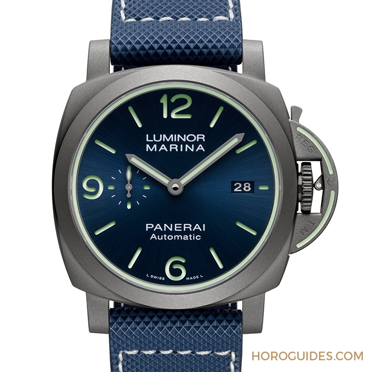PANERAI - LUMINOR MARINA - PAM01117 - 全都亮起來!沛納海全新Luminor Marina,錶盤、錶冠、錶帶都有夜光