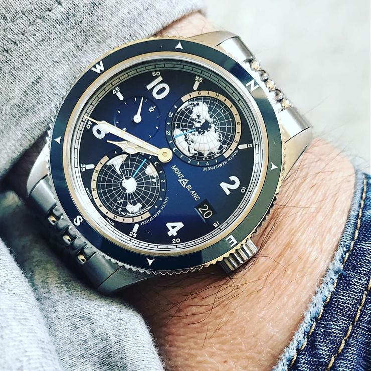 MONTBLANC - 1858 - 125567 - 冷光、冰藍與專業:風格型男工具錶 三大標配|萬寶龍1858 Geosphere腕錶