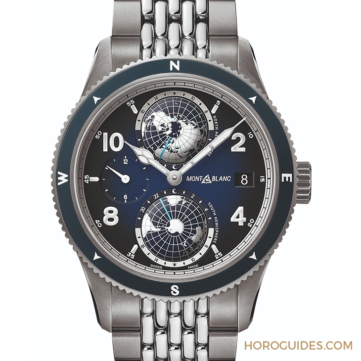 MONTBLANC - 1858 - 125567 - 冷光、冰藍與專業:風格型男工具錶 三大標配|萬寶龍1858 Geosphere腕錶